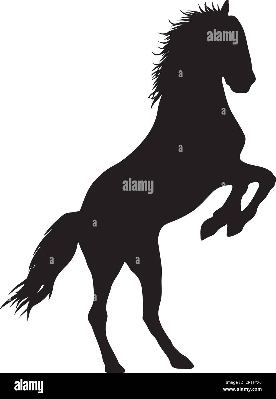 Il cavallo mostra la silhouette o il vettore Illustrazione Vettoriale