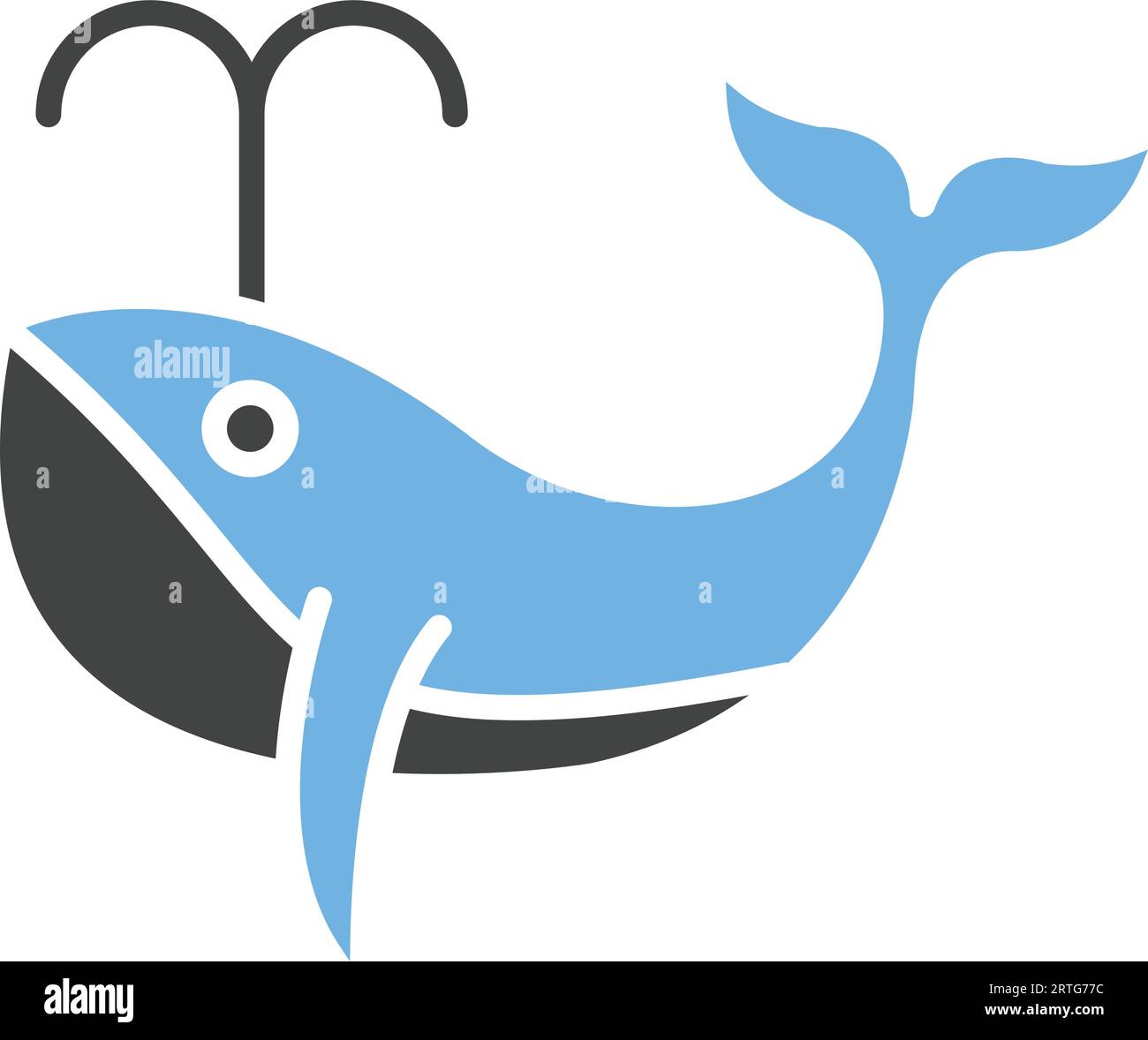 Immagine icona balena. Illustrazione Vettoriale