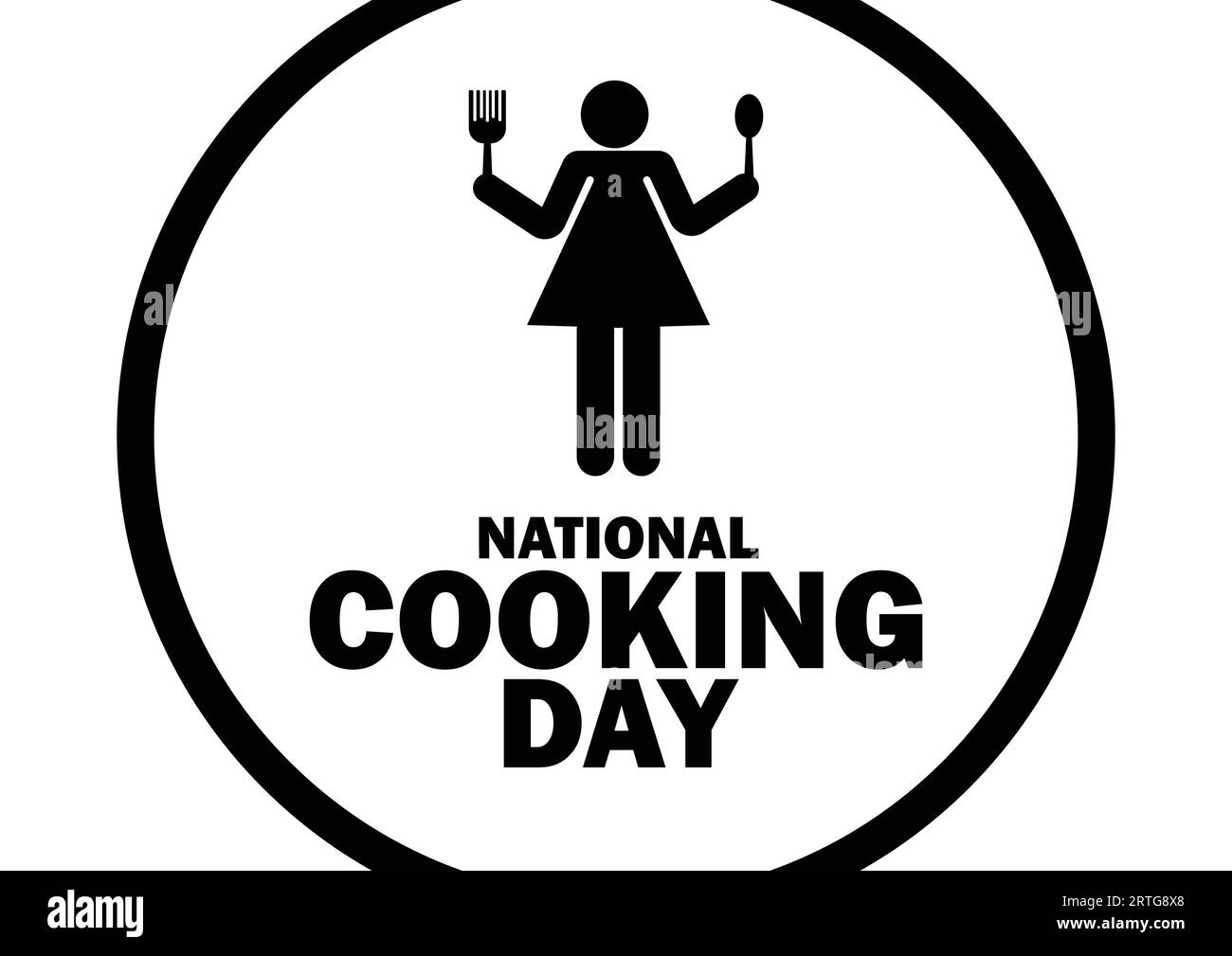 Illustrazione del vettore del National Cooking Day. Adatto per biglietti d'auguri, poster e striscioni Illustrazione Vettoriale