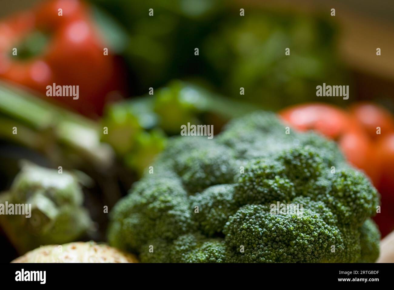Close up di verdura biologica Foto Stock