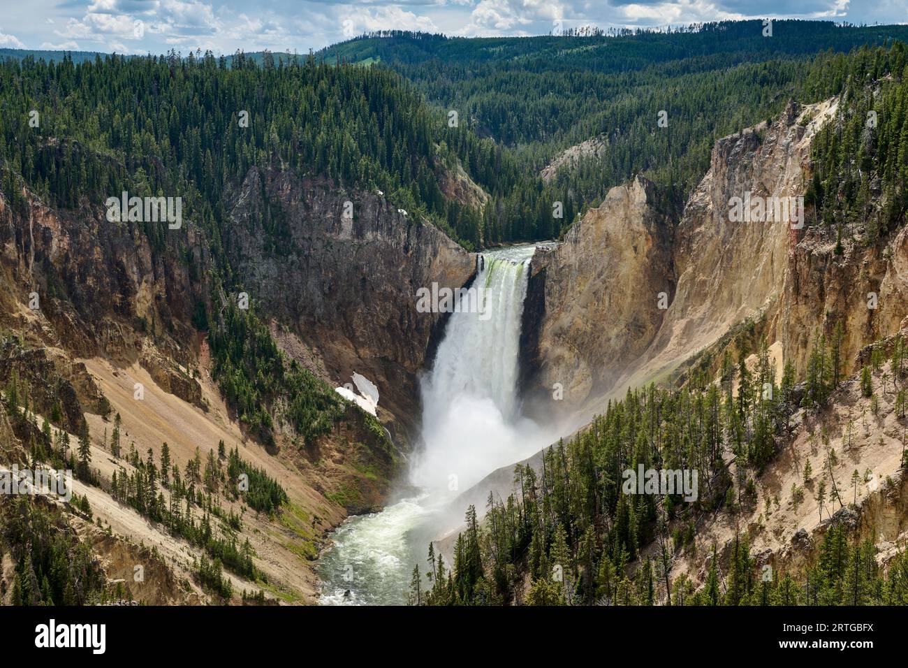 Cascate inferiori del fiume Yellowstone, parco nazionale di Yellowstone, Wyoming, Stati Uniti d'America Foto Stock