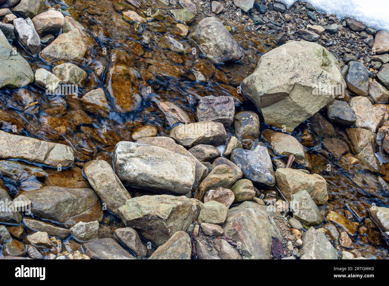 Fiume di montagna rocciosa nei Carpazi Foto Stock