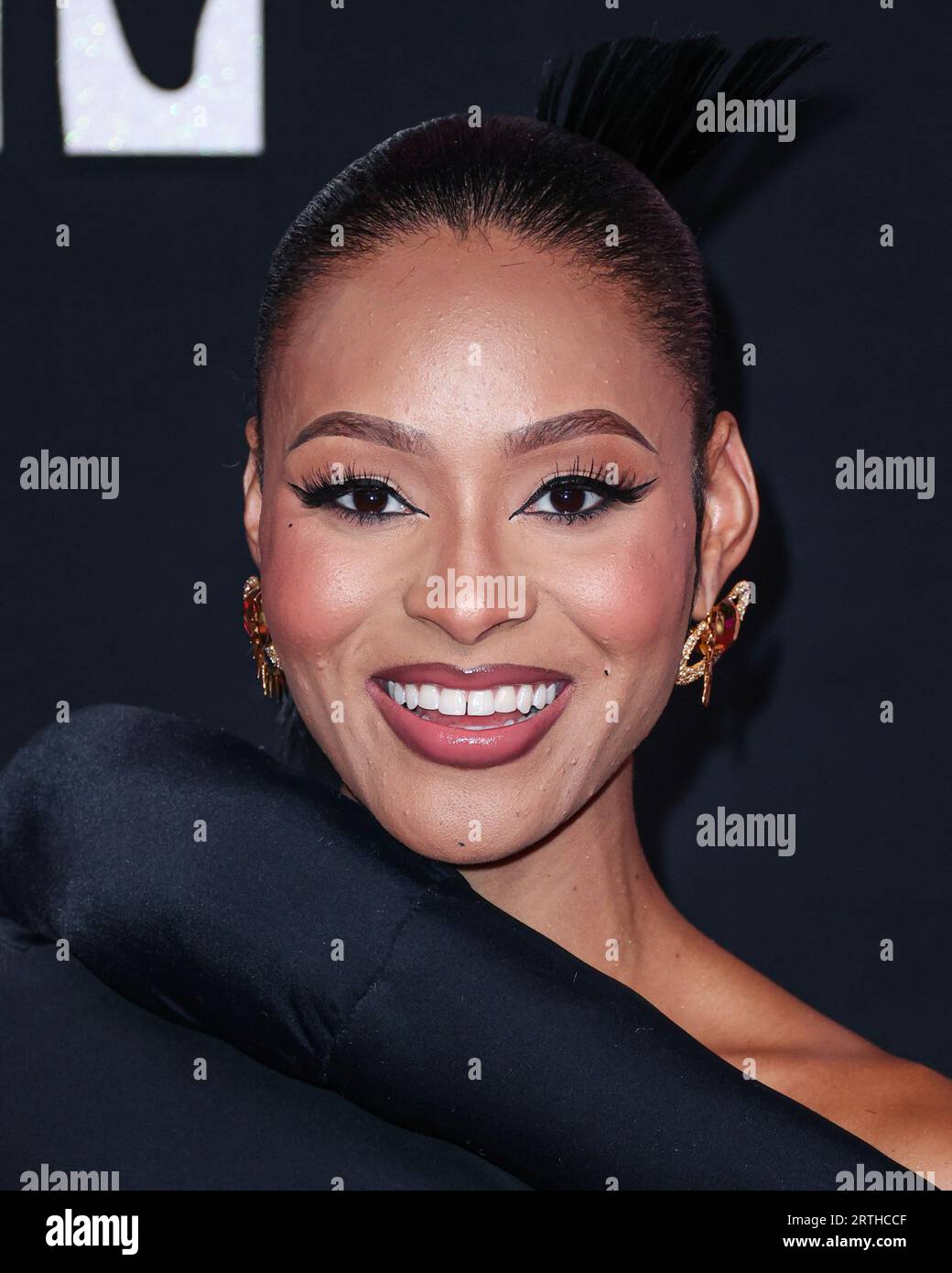 NEWARK, NEW JERSEY, USA - 12 SETTEMBRE: Pretty Vee arriva agli MTV Video Music Awards 2023 che si sono tenuti al Prudential Center il 12 settembre 2023 a Newark, New Jersey, Stati Uniti. (Foto di Xavier Collin/Image Press Agency) Foto Stock