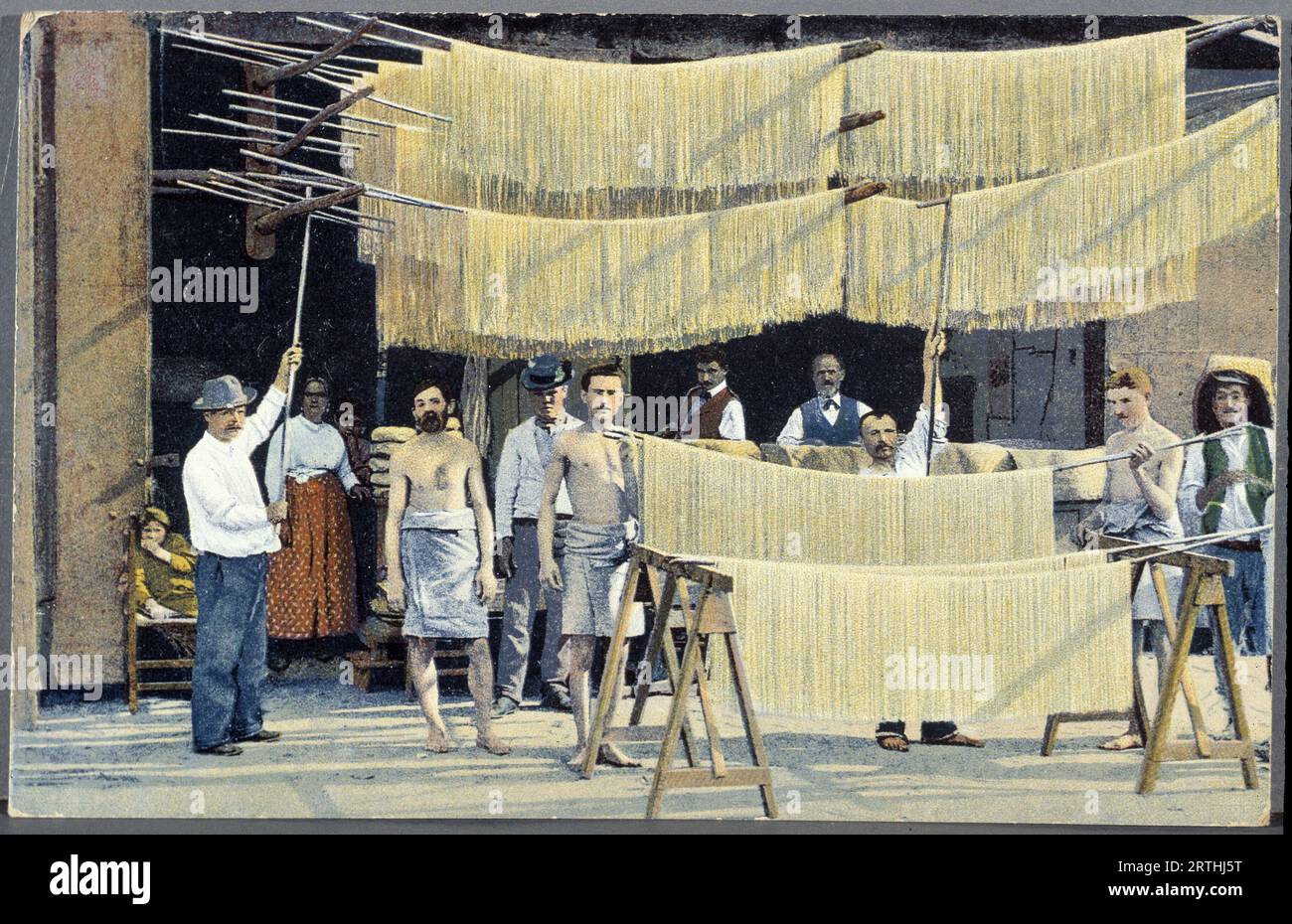 Napoli: Produzione di macaroni - Napoli - fabbrica di Macaroni - "l'essiccazione" Foto Stock