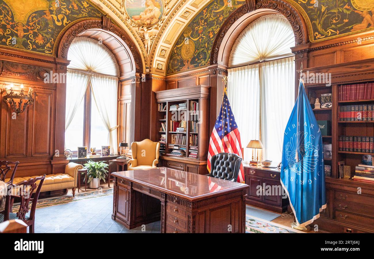 L'ufficio cerimoniale bibliotecario del Congresso Washington DC USA Foto Stock