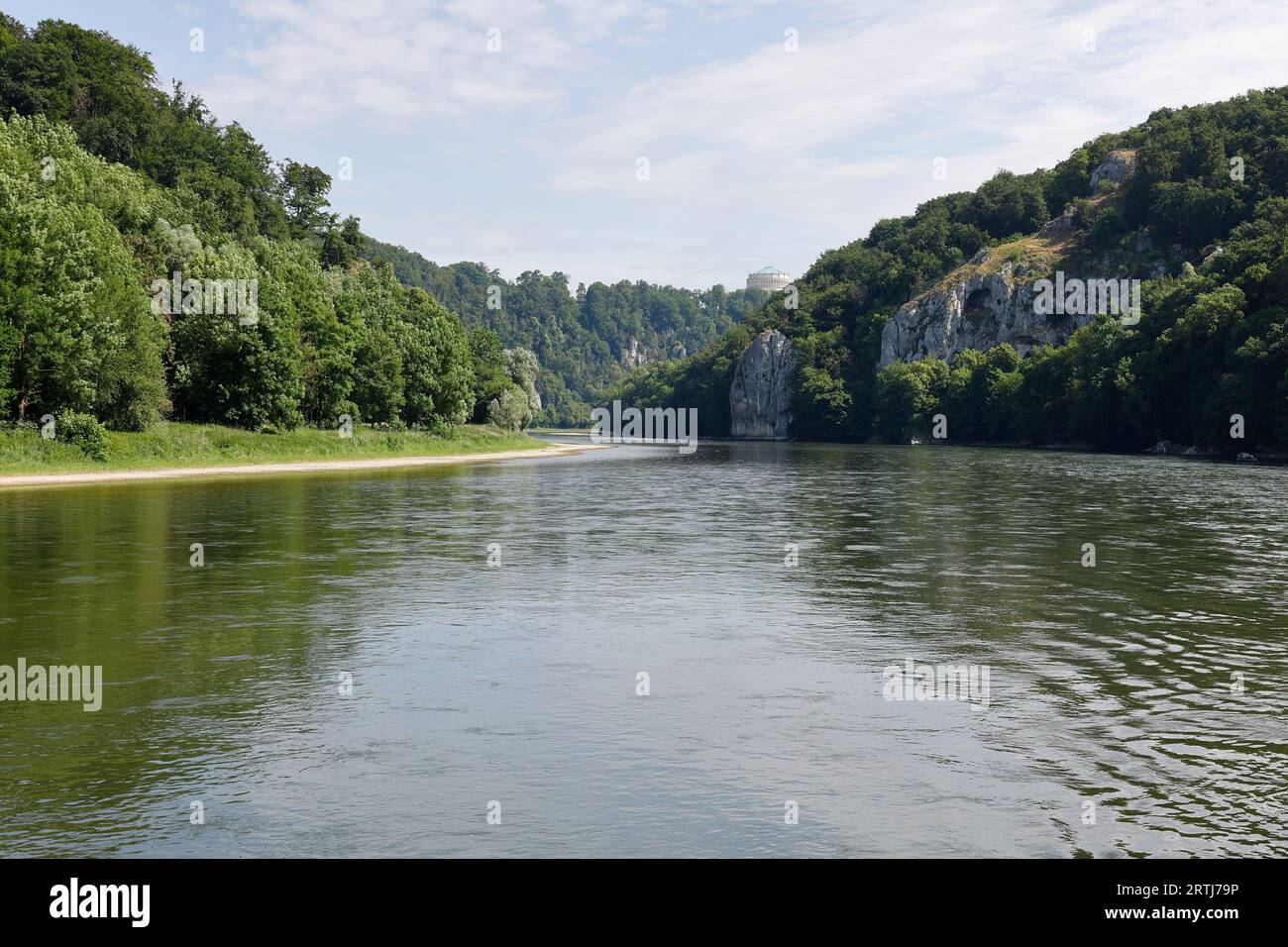 Vista sul Danubio dal monastero di Weltenburg Foto Stock