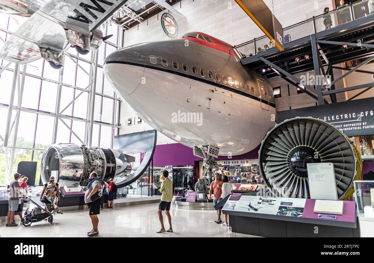 Aeroplani nel National Air and Space Museum di Washington DC USA Foto Stock
