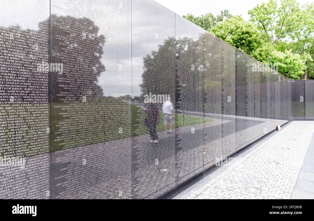 Il Vietnam Memorial Washington DC USA Foto Stock