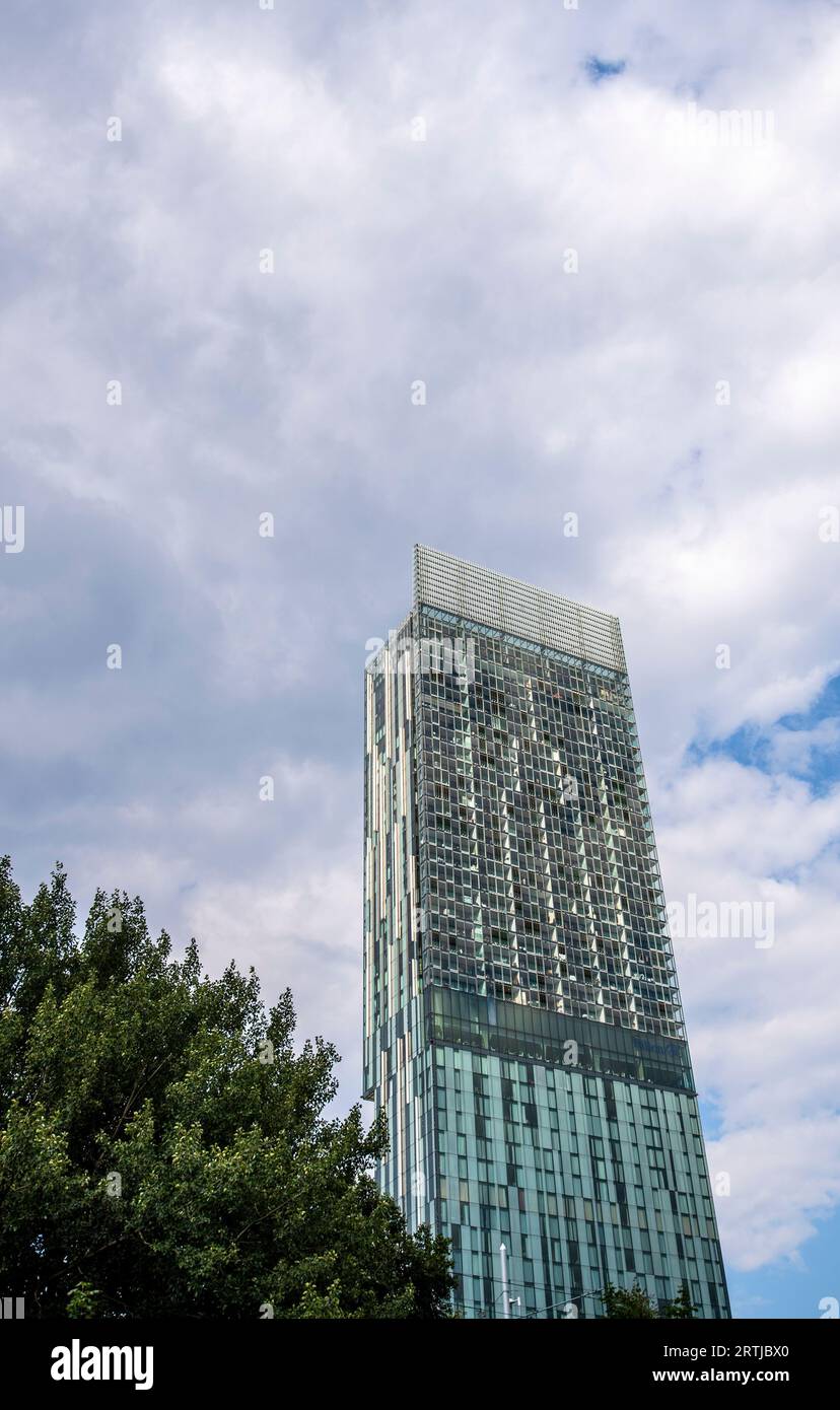 Beetham Tower uso misto grattacielo nel centro della città di Manchester, Inghilterra, Regno Unito Foto Stock
