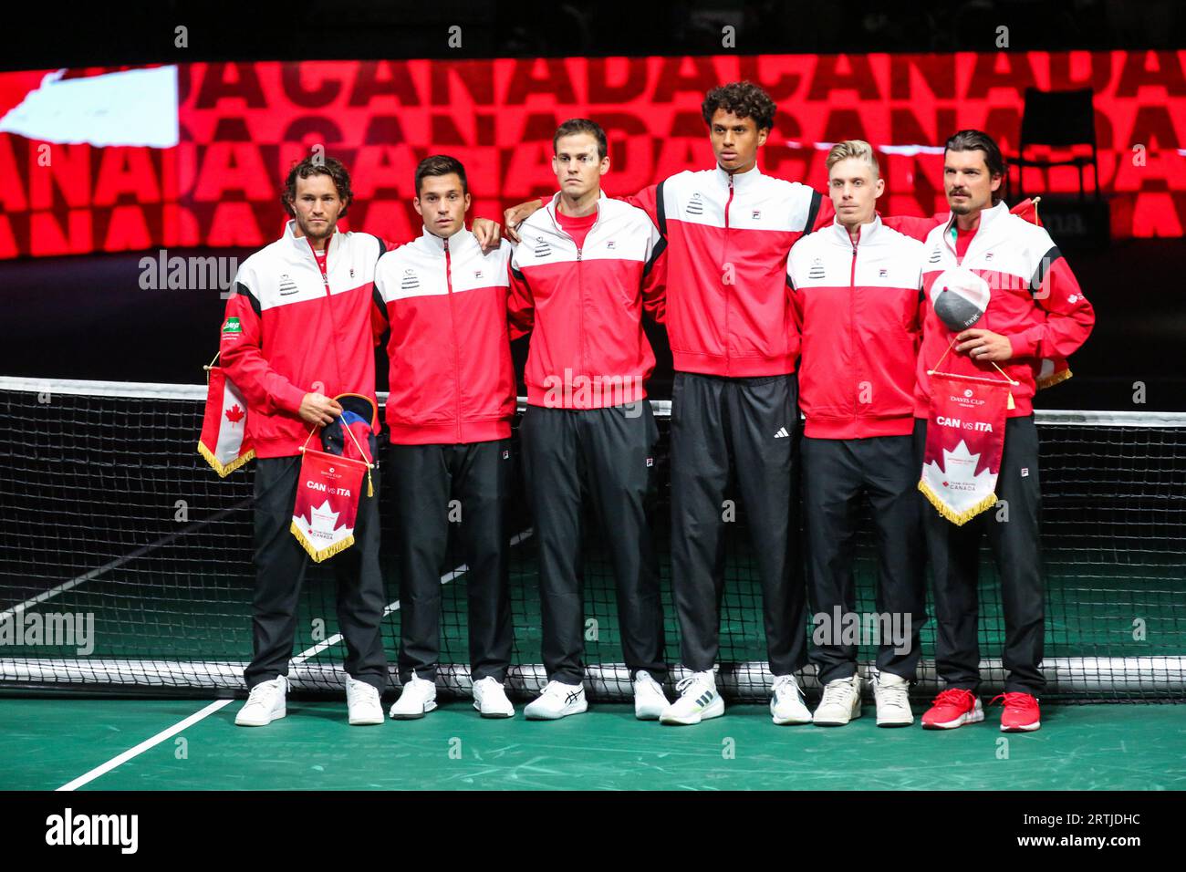 Bologna, Italia. 13 settembre 2023. Team Canada Coppa Davis Bologna durante la Coppa Davis 2023 - Canada vs Italia, International Tennis Match a Bologna, 13 settembre 2023 crediti: Independent Photo Agency/Alamy Live News Foto Stock