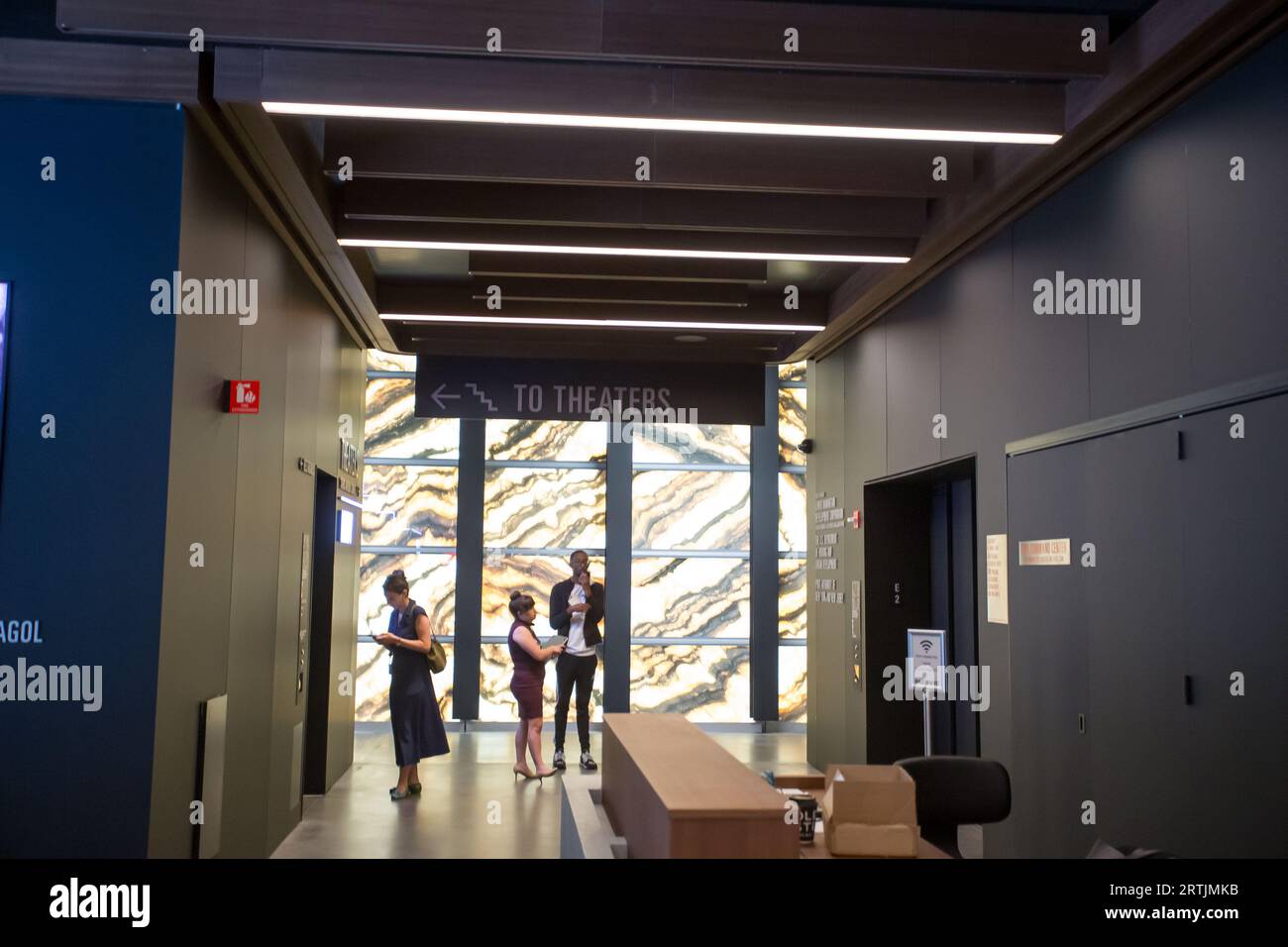 Visita il Perelman Performing Arts Center a Lower Manhattan, New York, il 13 settembre 2023. Il centro delle arti dello spettacolo, costruito al Ground zero a Lower Manhattan, dovrebbe aprire il 19 settembre 2023, con il primo di cinque concerti incentrati sul tema del rifugio. Credito: Brazil Photo Press/Alamy Live News Foto Stock