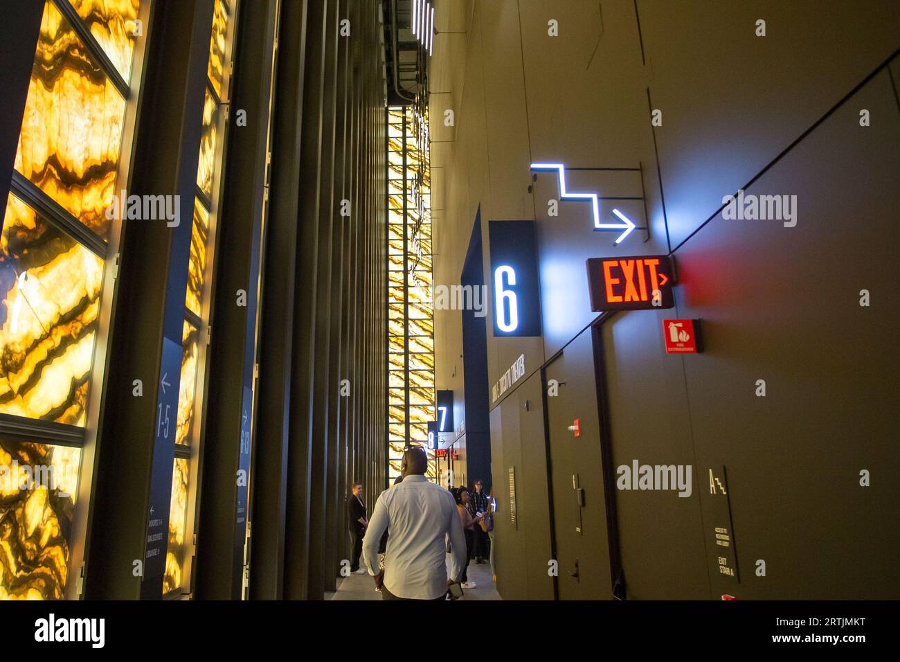 Visita il Perelman Performing Arts Center a Lower Manhattan, New York, il 13 settembre 2023. Il centro delle arti dello spettacolo, costruito al Ground zero a Lower Manhattan, dovrebbe aprire il 19 settembre 2023, con il primo di cinque concerti incentrati sul tema del rifugio. Credito: Brazil Photo Press/Alamy Live News Foto Stock