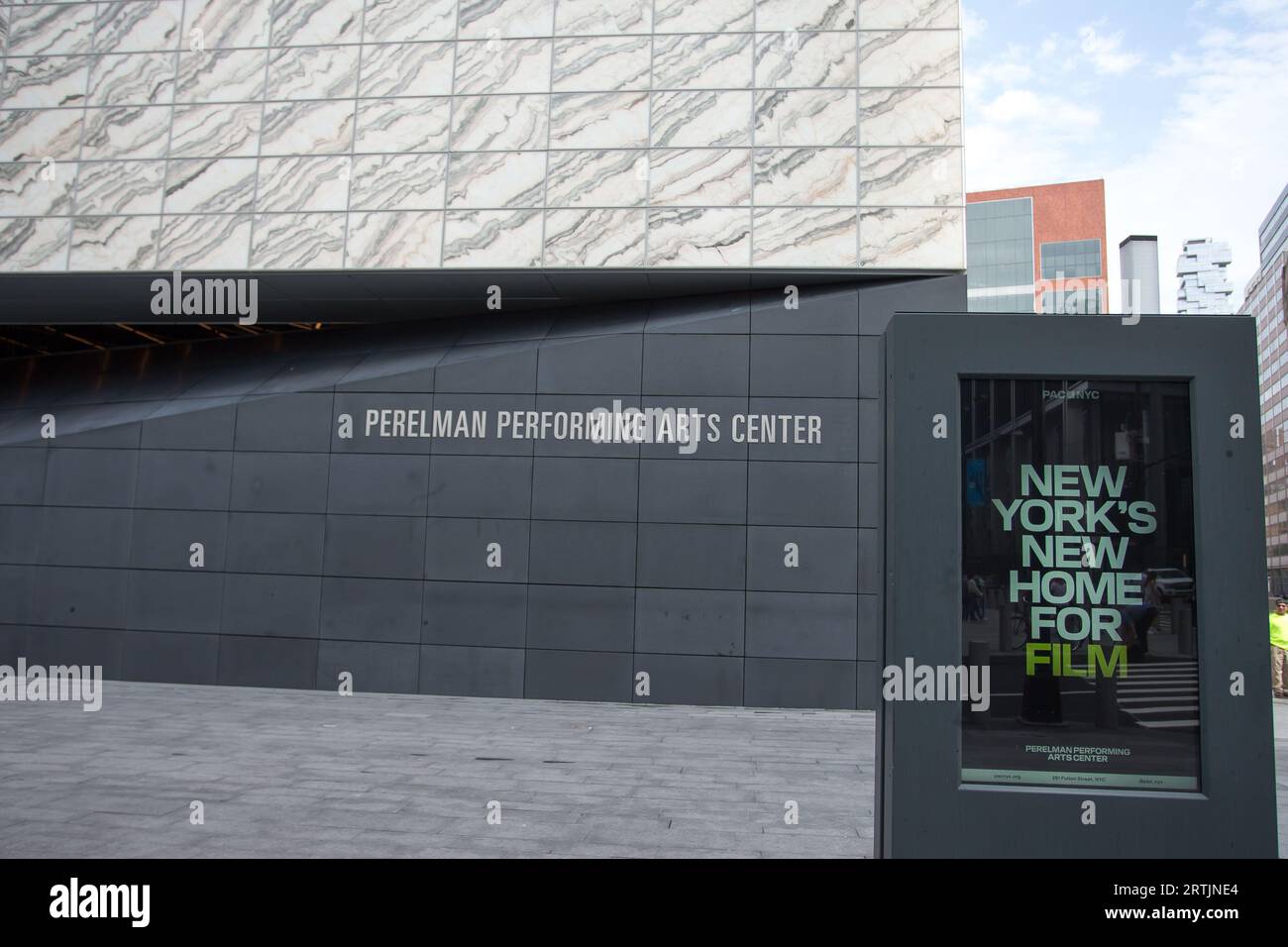 New York City, NY, USA. 13 settembre 2023. Visita il Perelman Performing Arts Center a Lower Manhattan, New York, il 13 settembre 2023. Il centro delle arti dello spettacolo, costruito al Ground zero a Lower Manhattan, dovrebbe aprire il 19 settembre 2023, con il primo di cinque concerti incentrati sul tema del rifugio. (Immagine di credito: © William Volcov/ZUMA Press Wire) SOLO USO EDITORIALE! Non per USO commerciale! Foto Stock