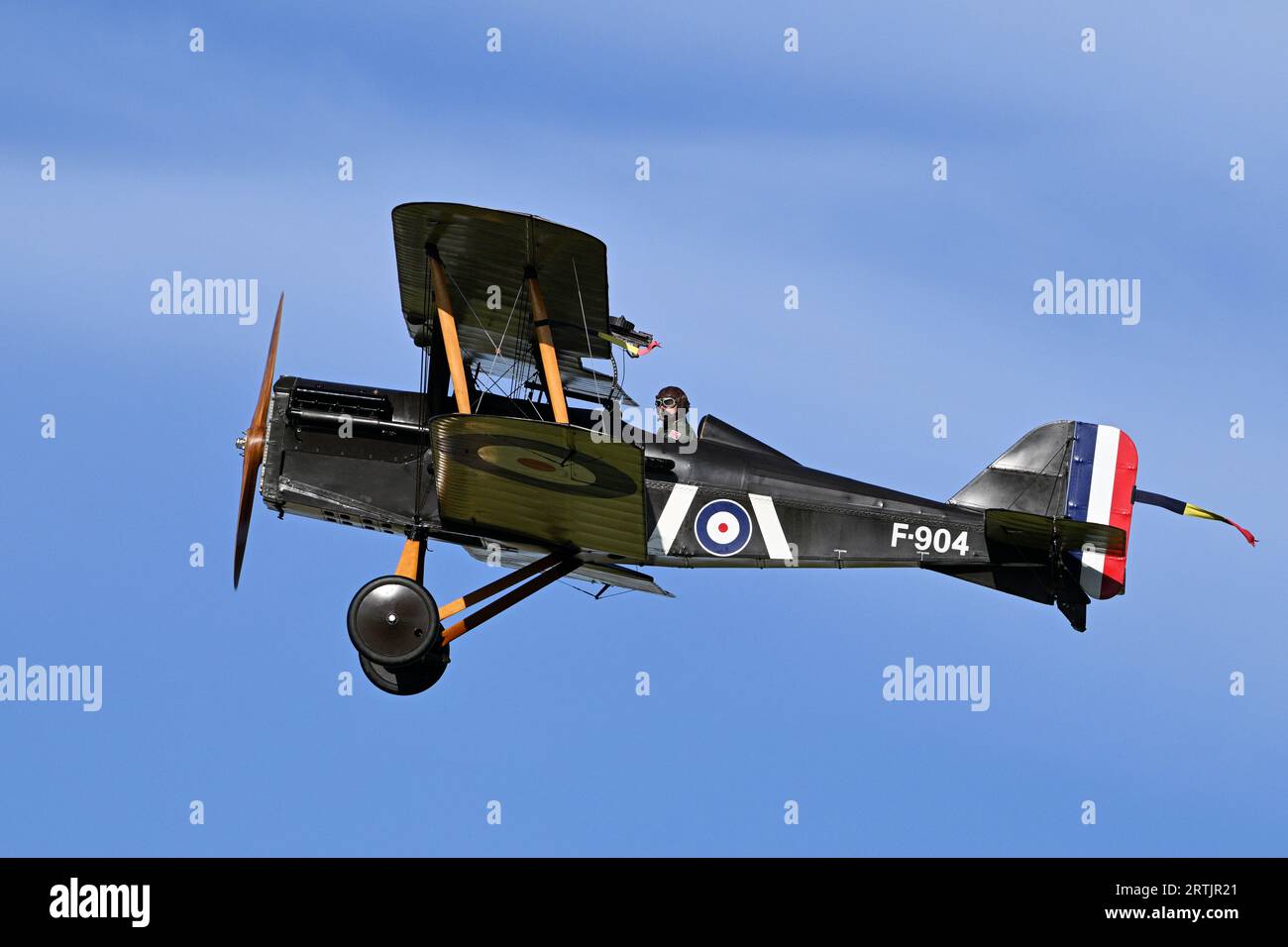 Il classico caccia biplano RAF SE5a della prima guerra mondiale Foto Stock