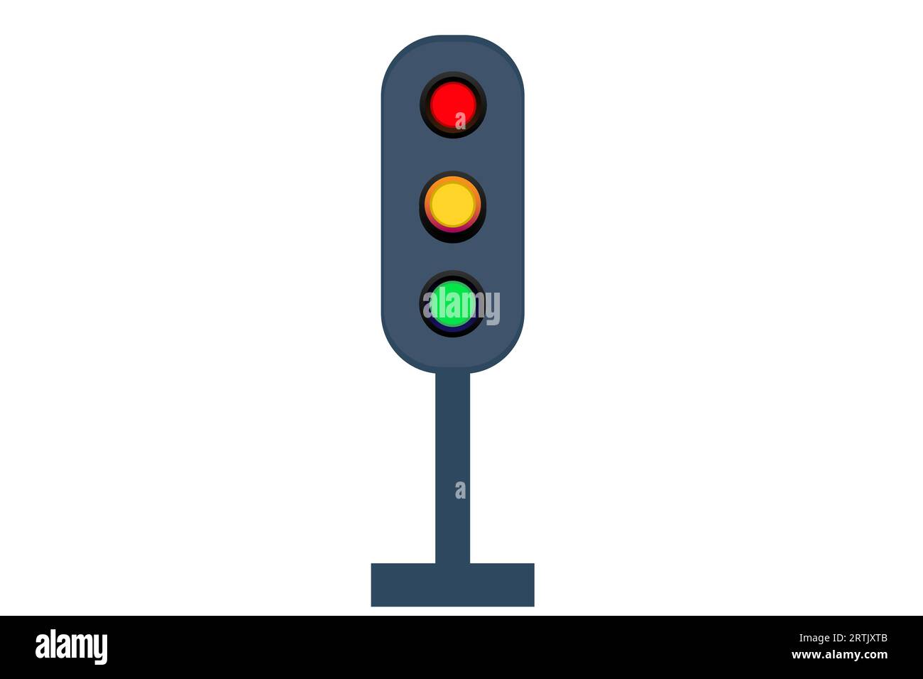 Semaforo con luce rossa gialla e verde vettore. Semafori a LED che mostrano le regole della strada. simbolo del segnale del sistema di regolazione stradale. Illustrazione Vettoriale