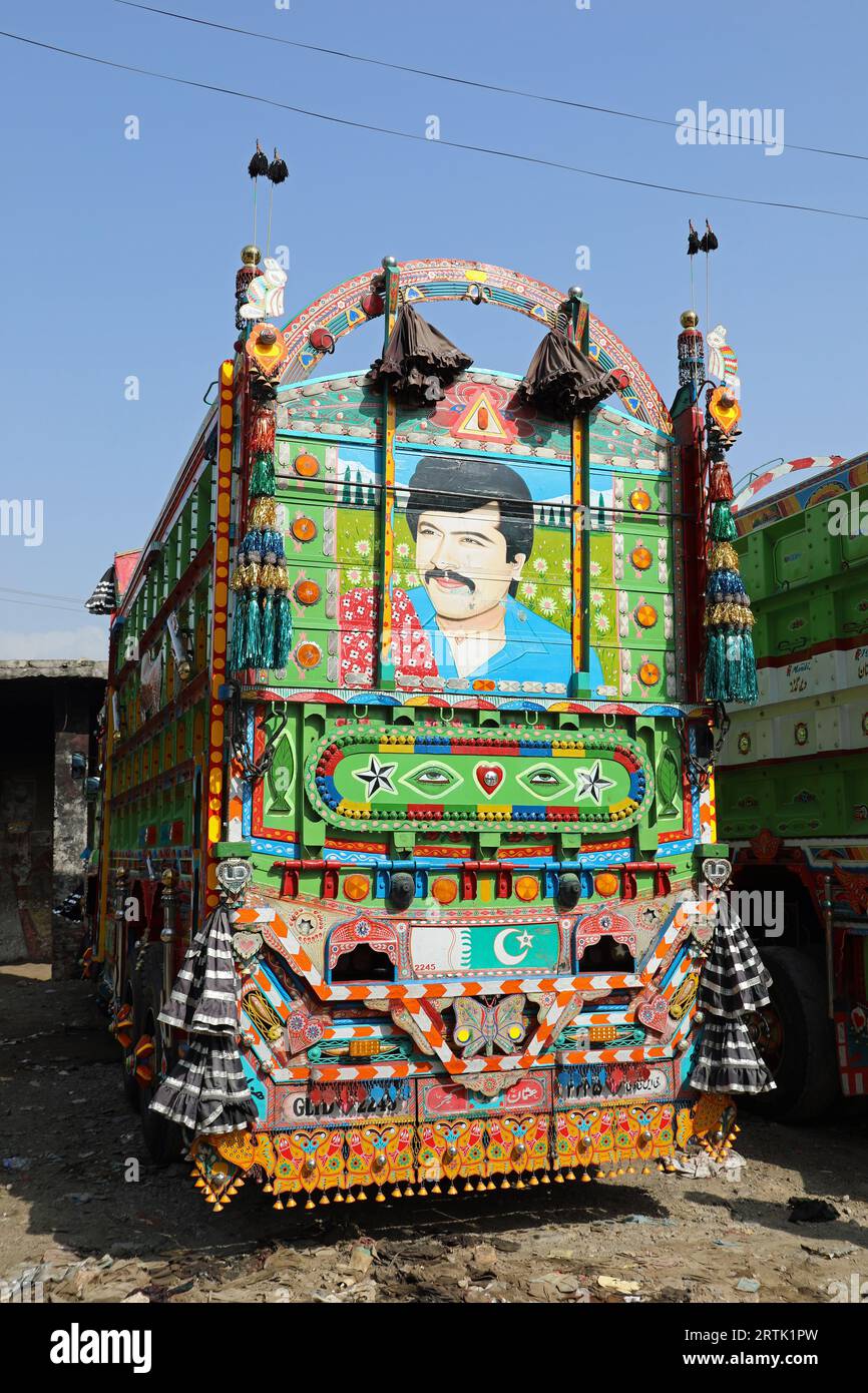 Camion verniciato in Pakistan Foto Stock
