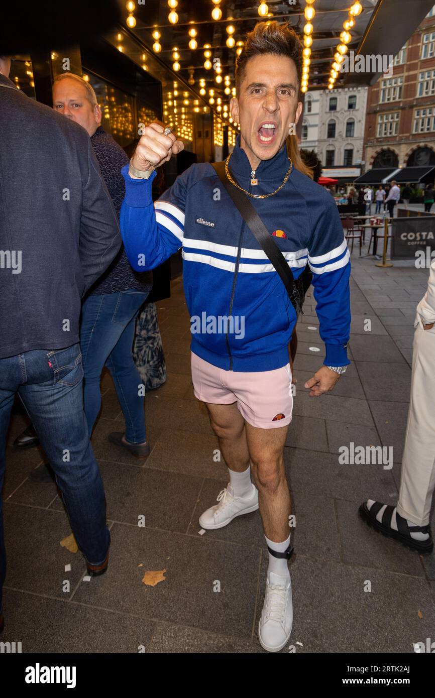 Londra, Regno Unito. 13 settembre 2023. Russell Kane partecipa alla prima di Rise of the Footsoler : Vengeance, all'Odeon Luxe. (Foto di Phil Lewis/SOPA Images/Sipa USA) credito: SIPA USA/Alamy Live News Foto Stock