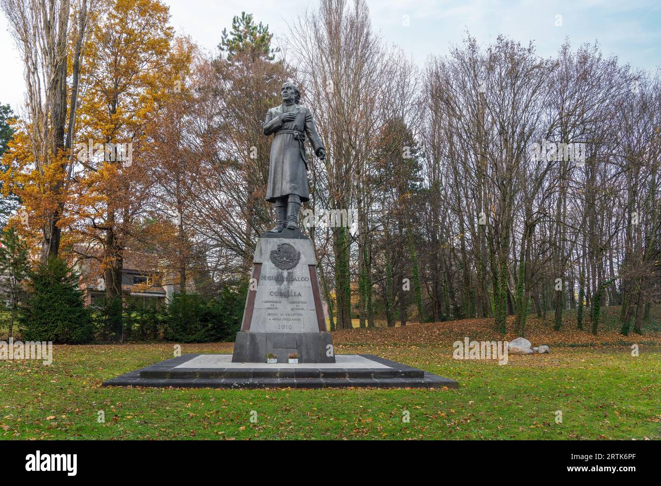 Statua di Miguel Hidalgo y Costilla - Ginevra, Svizzera Foto Stock