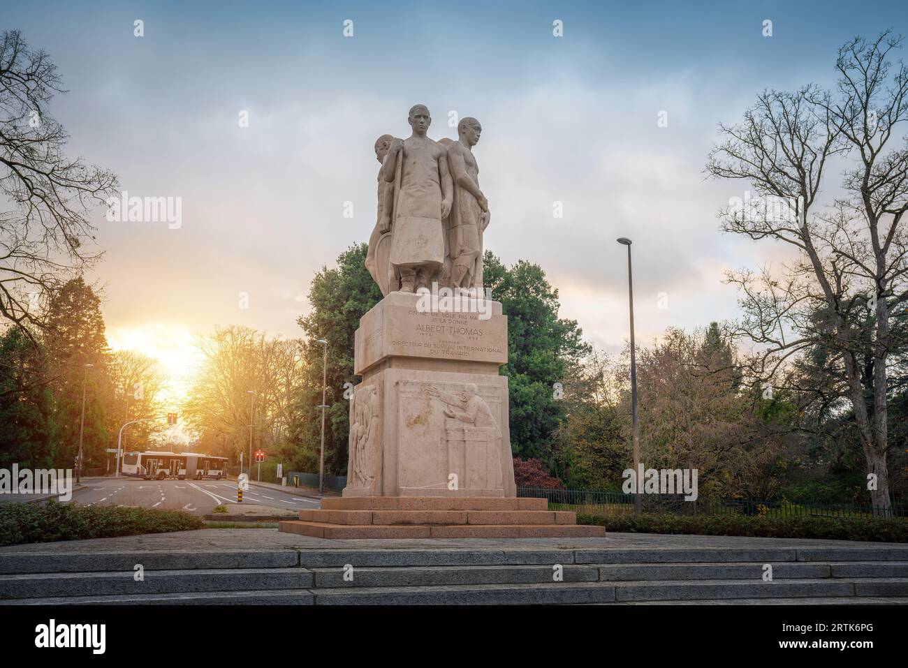Albert Thomas Monument - Ginevra, Svizzera Foto Stock