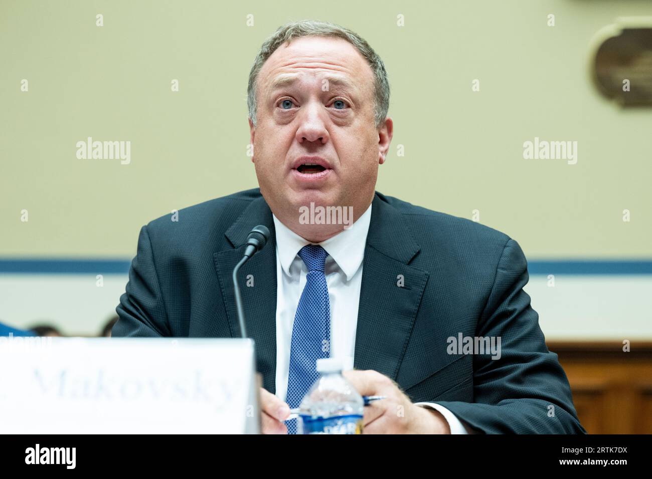 Washington, Stati Uniti. 13 settembre 2023. Michael Makovsky, Presidente e CEO, Jewish Institute for National Security of America (JINSA), intervenendo in un'audizione sull'Iran al Campidoglio degli Stati Uniti d'America in una sottocommissione per la supervisione e la responsabilità della camera sulla sicurezza nazionale, il confine e gli affari esteri. (Foto di Michael Brochstein/Sipa USA) credito: SIPA USA/Alamy Live News Foto Stock