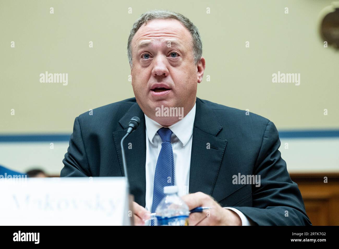 Washington, Stati Uniti. 13 settembre 2023. Michael Makovsky, Presidente e CEO, Jewish Institute for National Security of America (JINSA), intervenendo in un'audizione sull'Iran al Campidoglio degli Stati Uniti d'America in una sottocommissione per la supervisione e la responsabilità della camera sulla sicurezza nazionale, il confine e gli affari esteri. (Foto di Michael Brochstein/Sipa USA) credito: SIPA USA/Alamy Live News Foto Stock