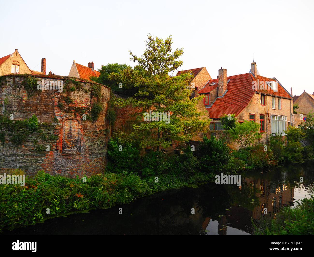 Gita in città a Bruges, Fiandre, Belgio - attrazioni della vecchia città anseatica Foto Stock