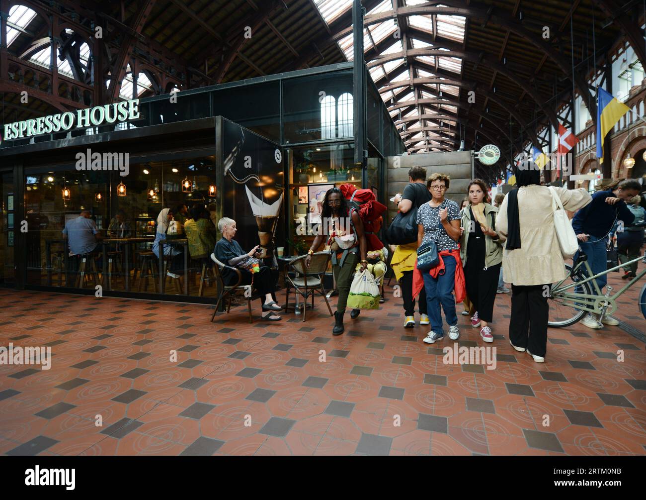 La stazione ferroviaria centrale di Copenaghen, Danimarca. Foto Stock