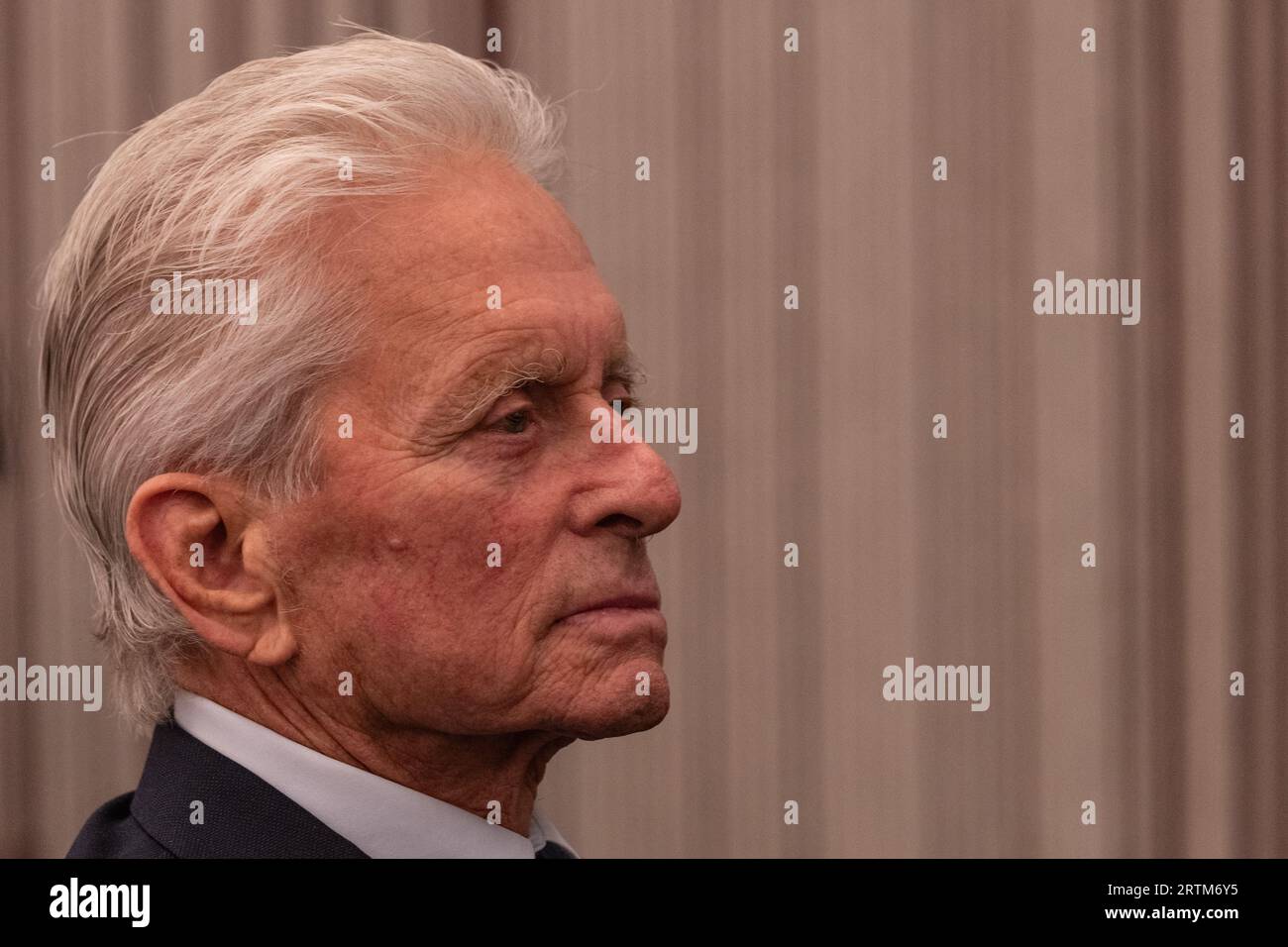 Michael Douglas partecipa all'apertura dell'evento stampa del Perelman Performing Arts Center e al taglio del nastro a New York il 13 settembre 2023 Foto Stock