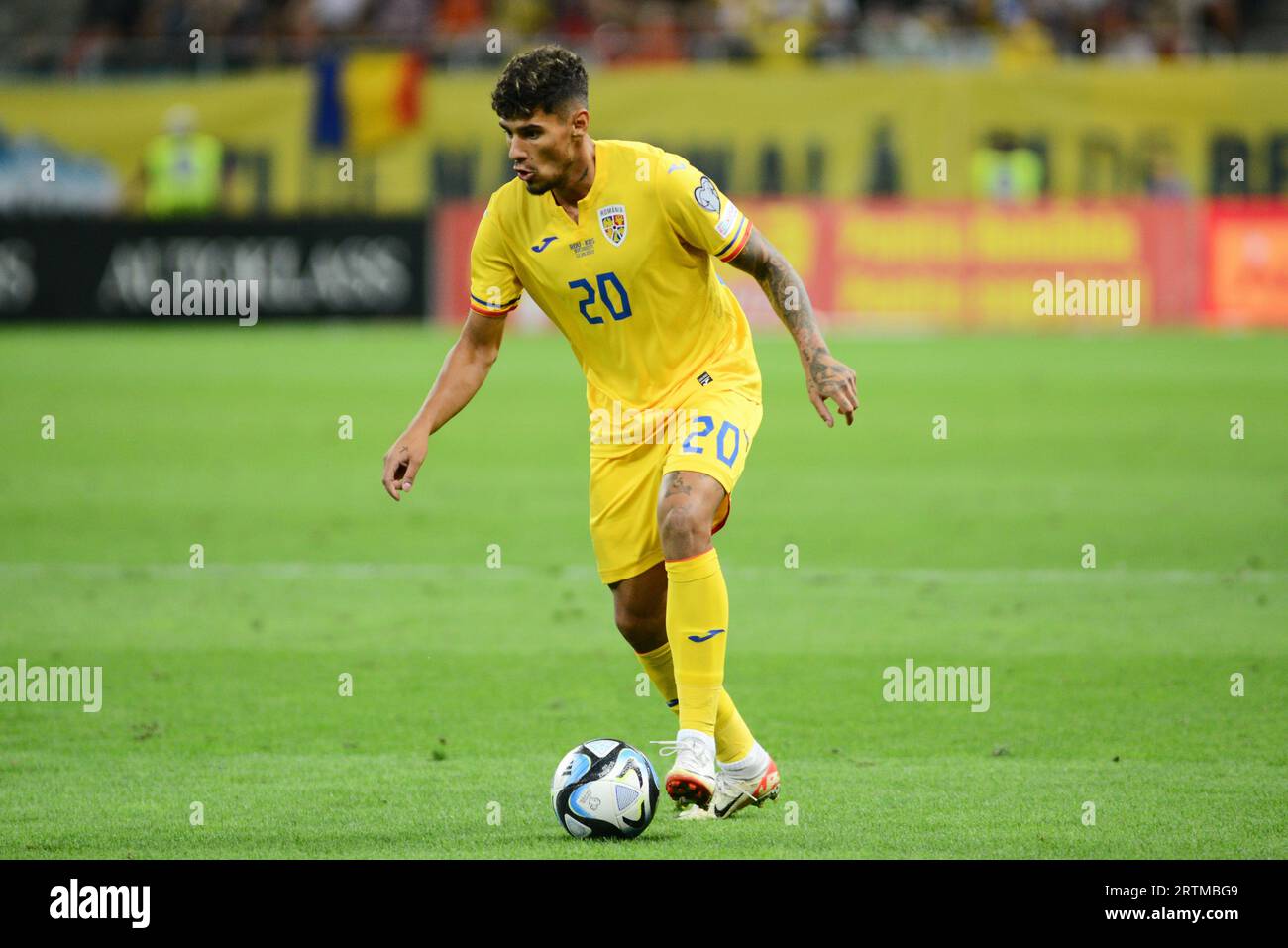 Florinel Coman durante la partita di qualificazione Euro 2024 Romania vs Kosovo , Stadio Nazionale Arena , Bucarest , 12.09.2023 Foto Stock