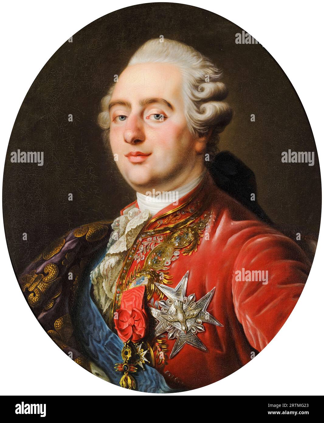 Luigi XVI (1754-1793), re di Francia, ritratto dipinto ad olio su tela di Antoine-Francois Callet, 1774-1793 Foto Stock