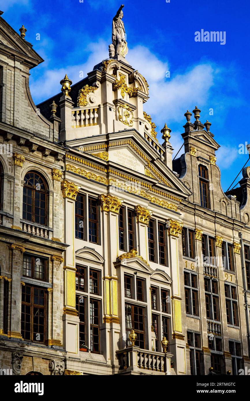 Grande Place Buildings, Bruxelles, Belgio Foto Stock