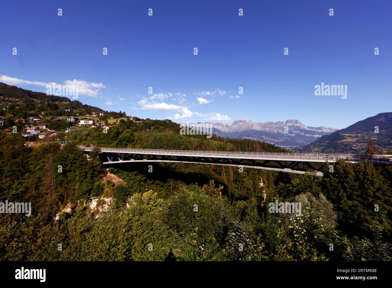 Pont du Mont-Blanc. Saint-Gervais les bains. Saint-Gervais Mont-Blanc. Francia. Foto Stock