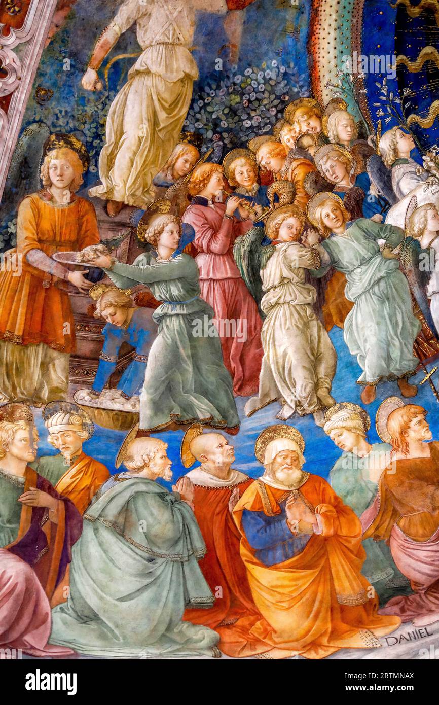 Cattedrale di Santa Maria Assunta o Duomo di Spoleto, cattedrale di Santa MaryÕs Assunta, Spoleto, Italia. Cappella del benedetto sacramento Foto Stock