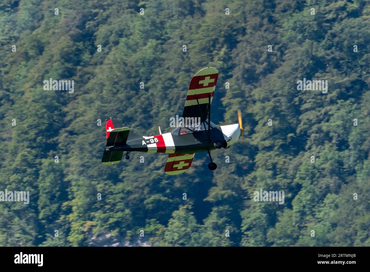 Stinson L-5 Sentinel al Zigairmeet Air Show 2023 a Mollis, Svizzera Foto Stock