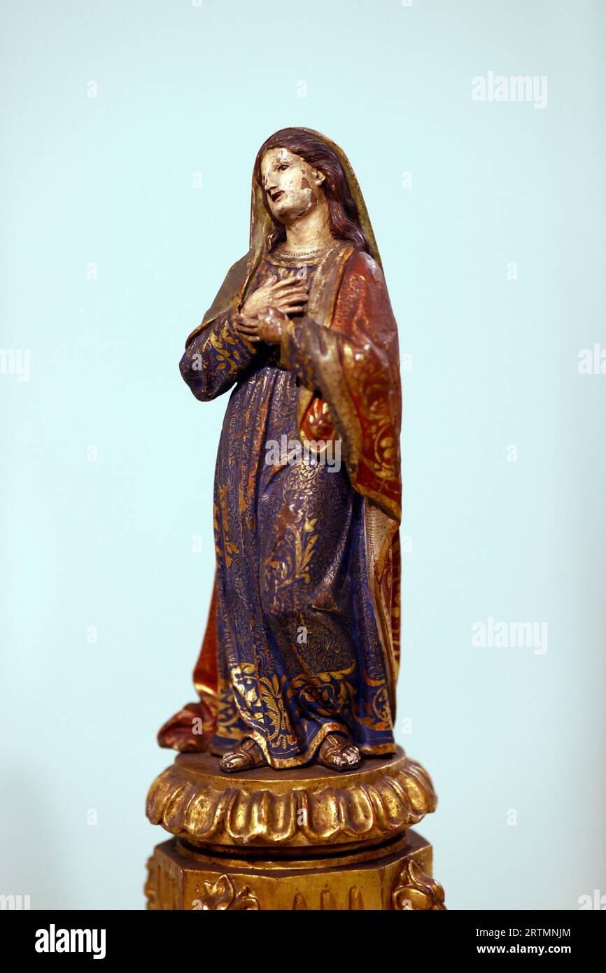 Chiesa della Santissima Trinità. Vergine Mary. La nostra signora del dolore. Scultura. XVIII secolo. Porto. Portogallo. Foto Stock