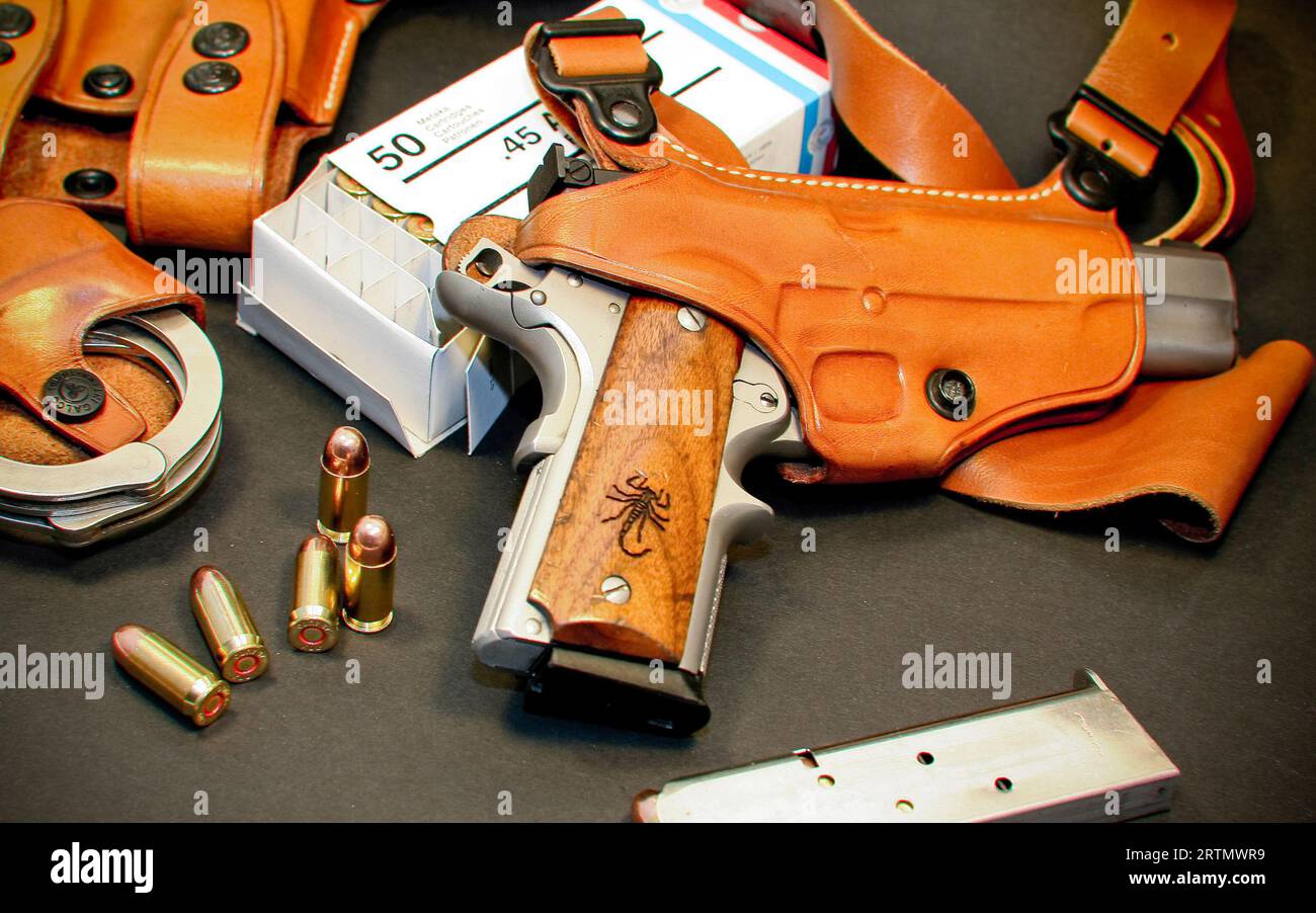 Safari Arms Matchmaster modello 911 pistola in cal. 45ACP Foto Stock