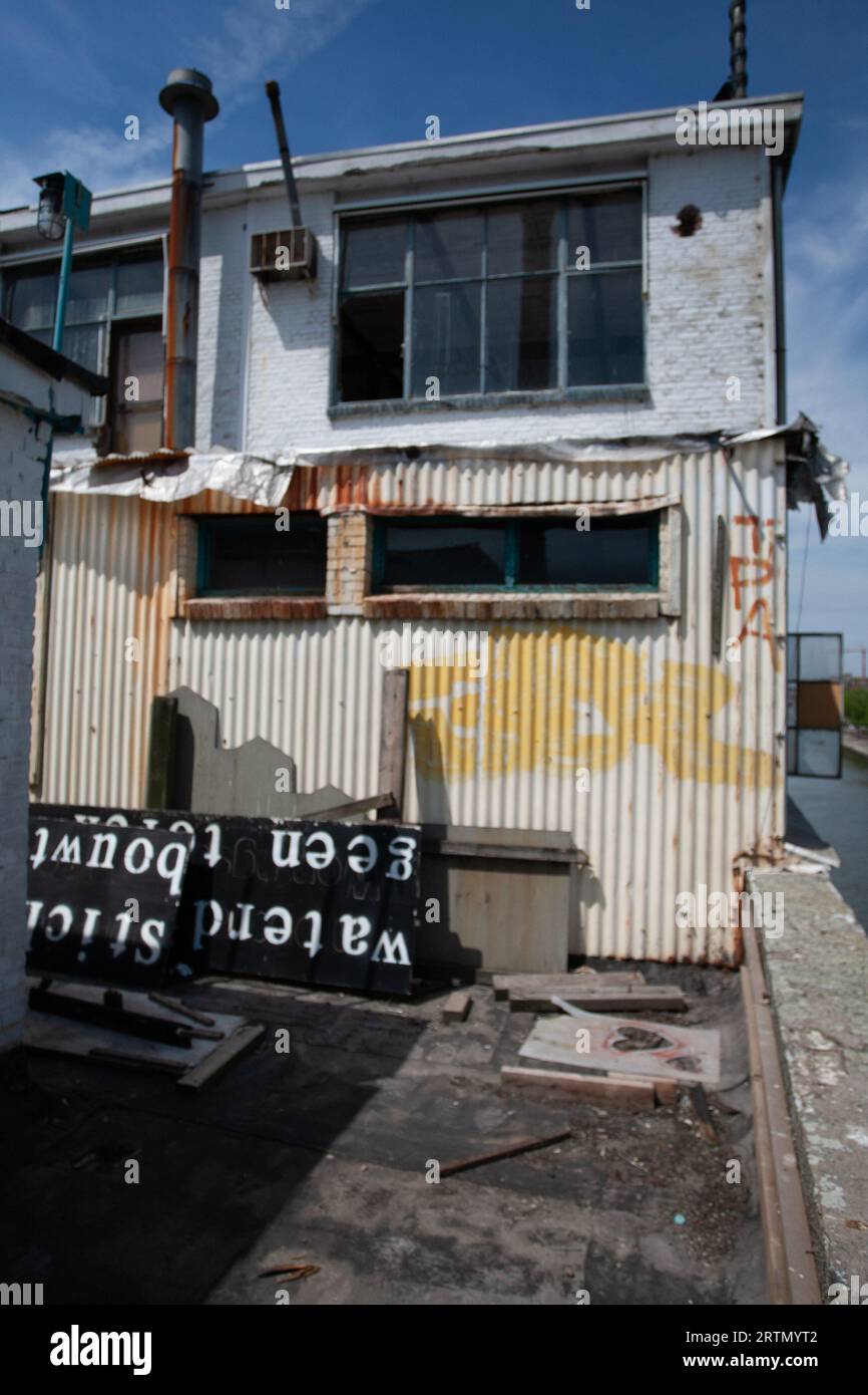 Serie di foto di "De Fabriek" a Rotterdam Delfshaven durante i lavori di ristrutturazione. Foto Stock