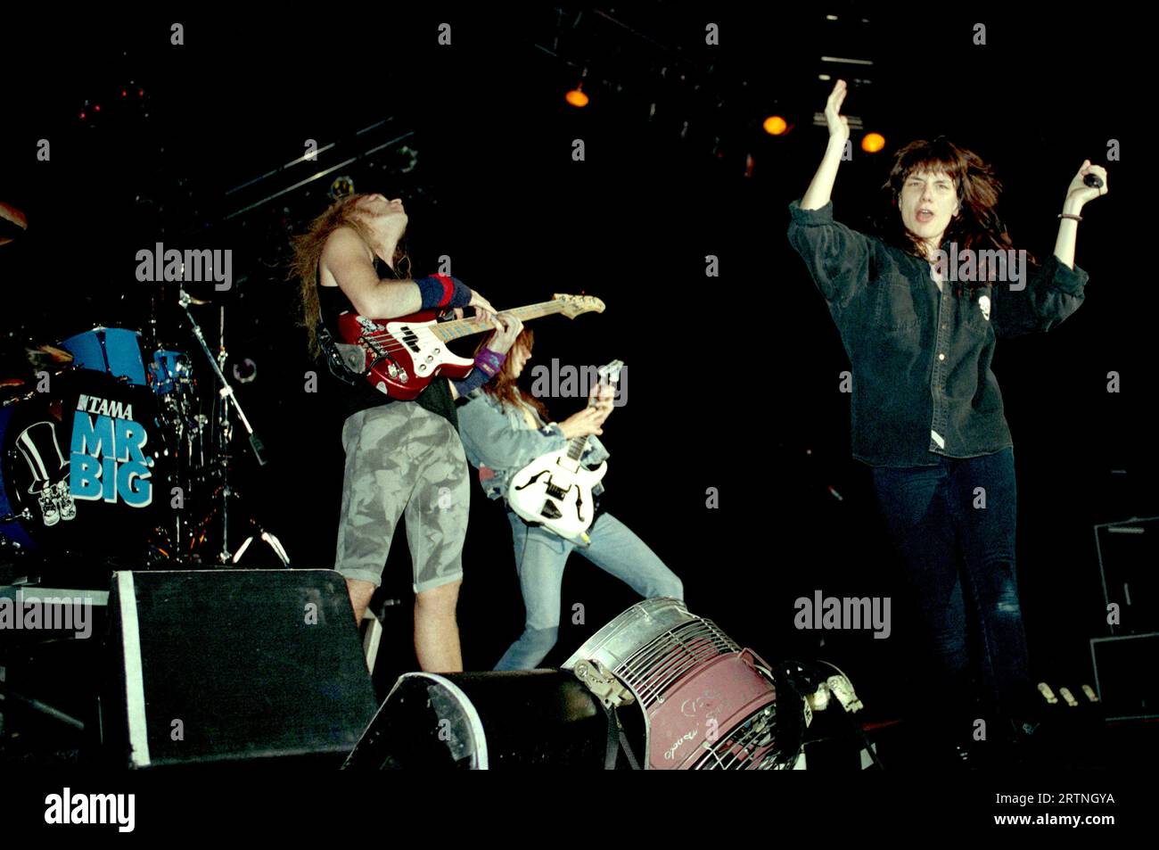 Milano Italia 1993-11-18: Gruppo Mr.Big in concerto al Palatrussardi Foto Stock