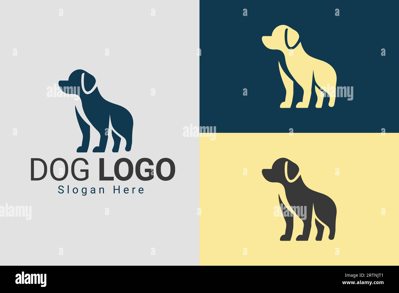 Logo Labrador Dog silhouette Illustrazione Vettoriale