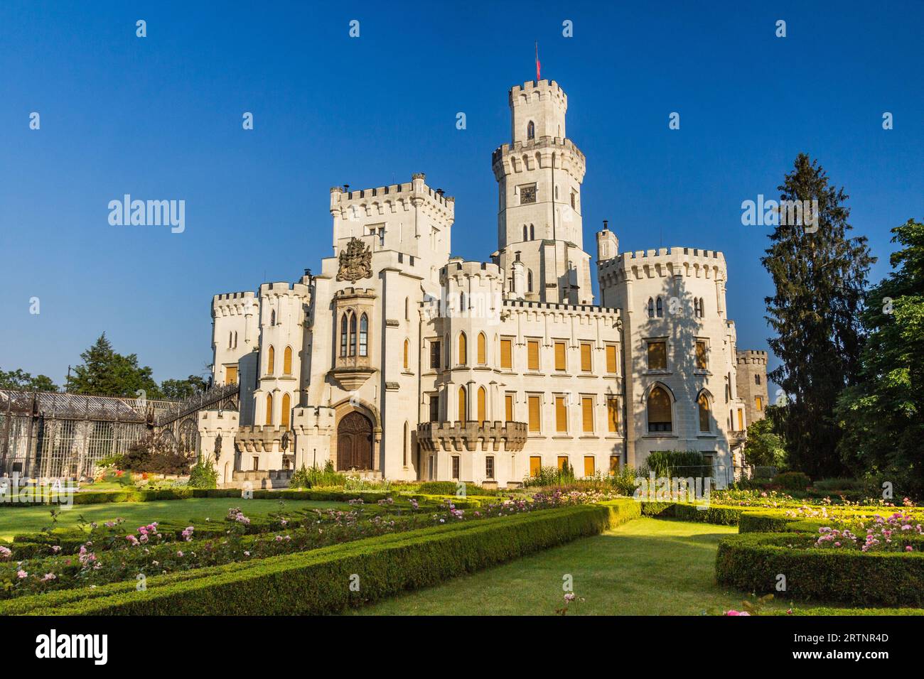 Hluboka nad Vltavou castello, Repubblica Ceca Foto Stock