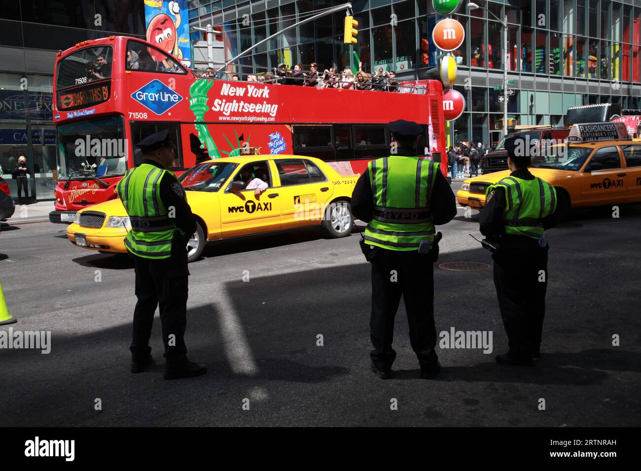 Autobus turistico Gray Line a New York City Foto Stock