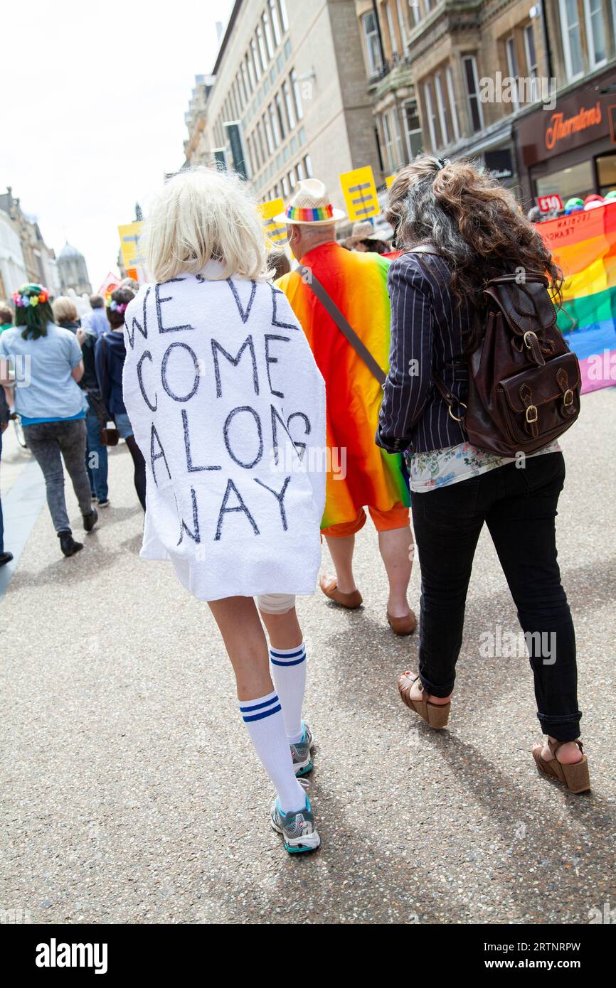 Evento di protesta Oxford Pride giugno 2013 Foto Stock