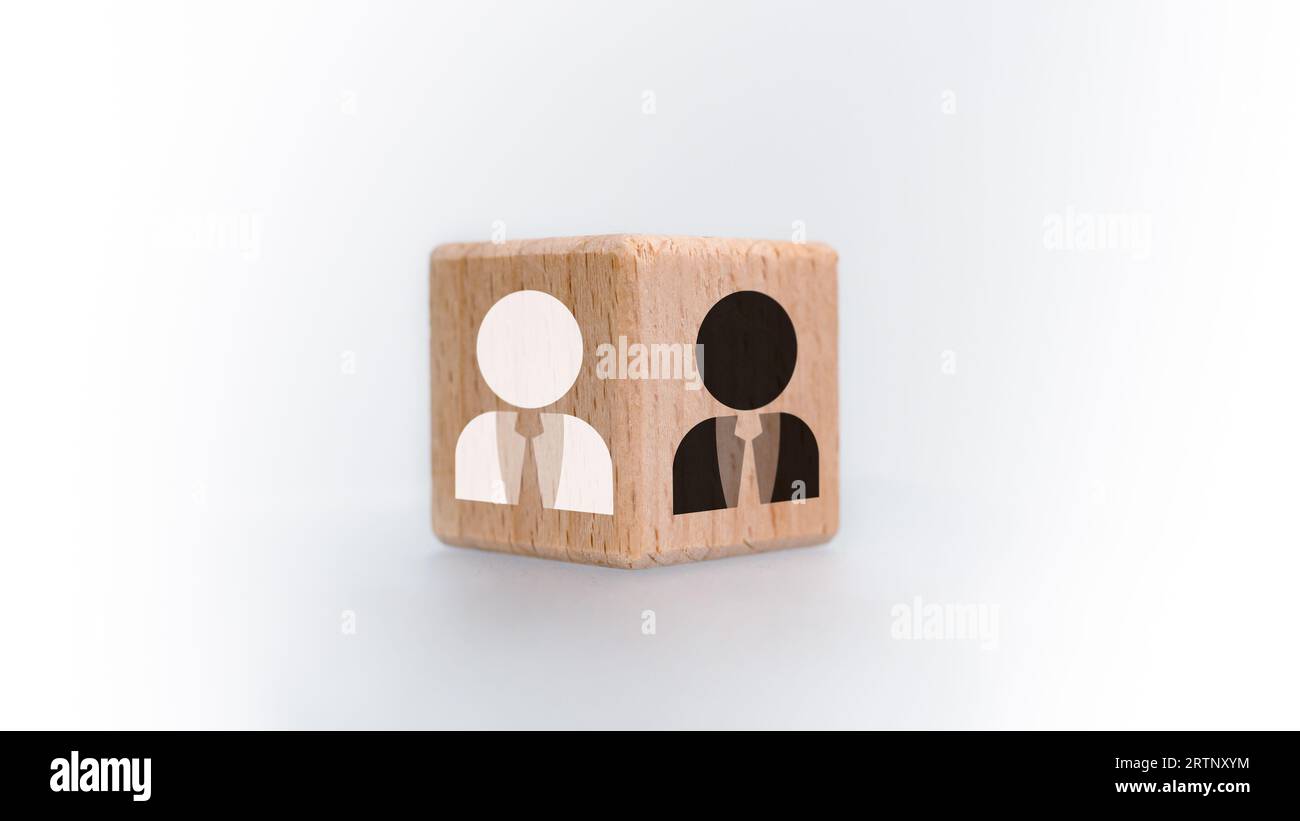 Concetto aziendale di gestione delle assunzioni. Gestione delle relazioni con struttura globale. Risorse umane. Gestione reclutamento occupazione caccia alla testa Foto Stock