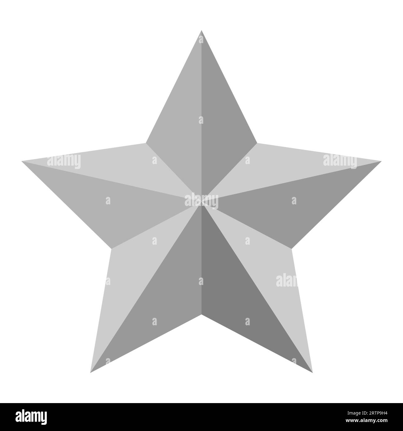 Cinque Silver Start. Valutazione di un prodotto a cinque stelle. La progettazione può essere utilizzata per applicazioni Web e mobili. Illustrazione vettoriale Illustrazione Vettoriale