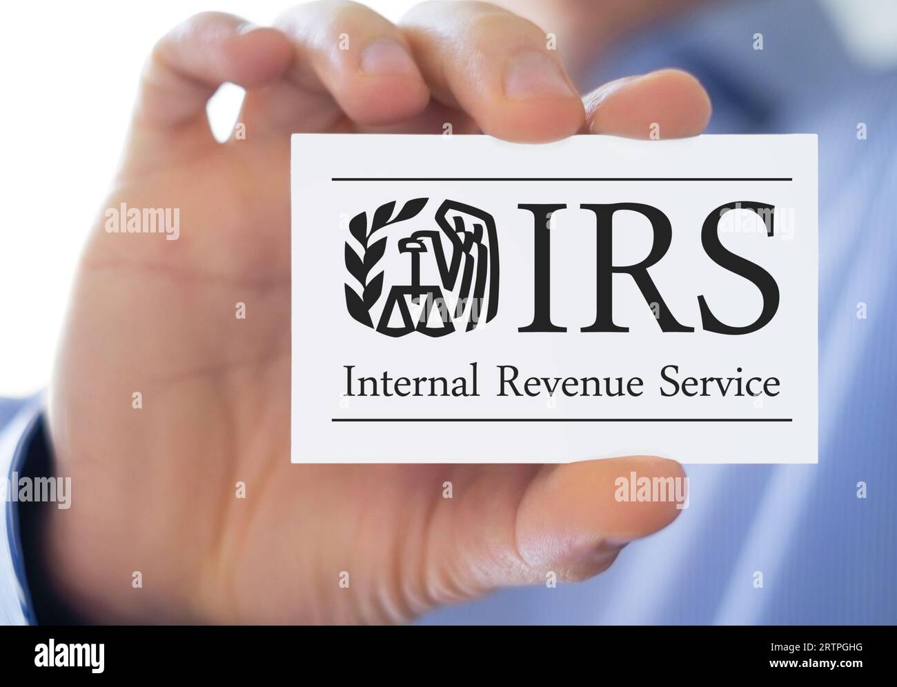 Biglietto da visita IRS Internal Revenue Service Foto Stock