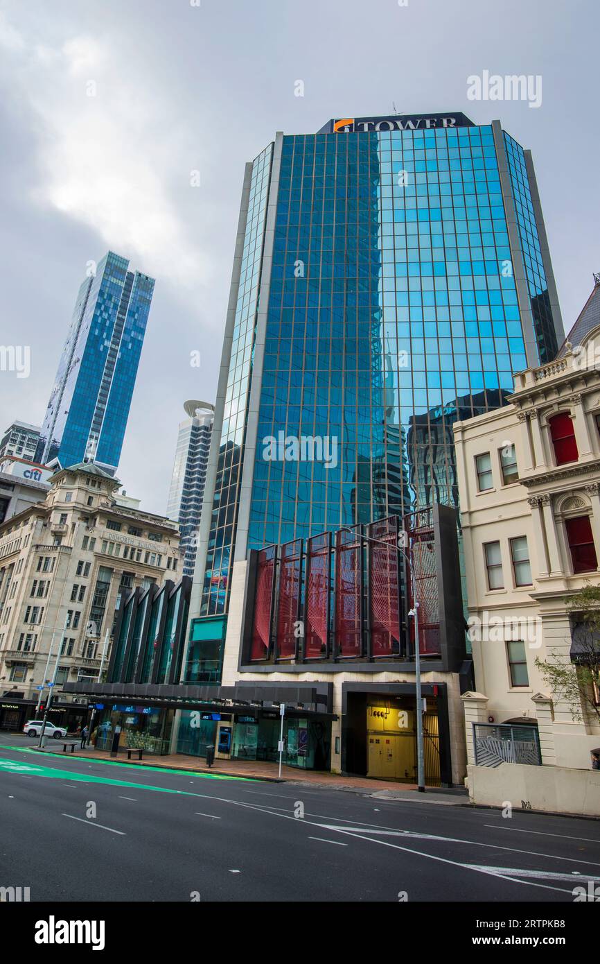 Grattacieli per uffici, Central Business District, CBD, Auckland, North Island, nuova Zelanda Foto Stock