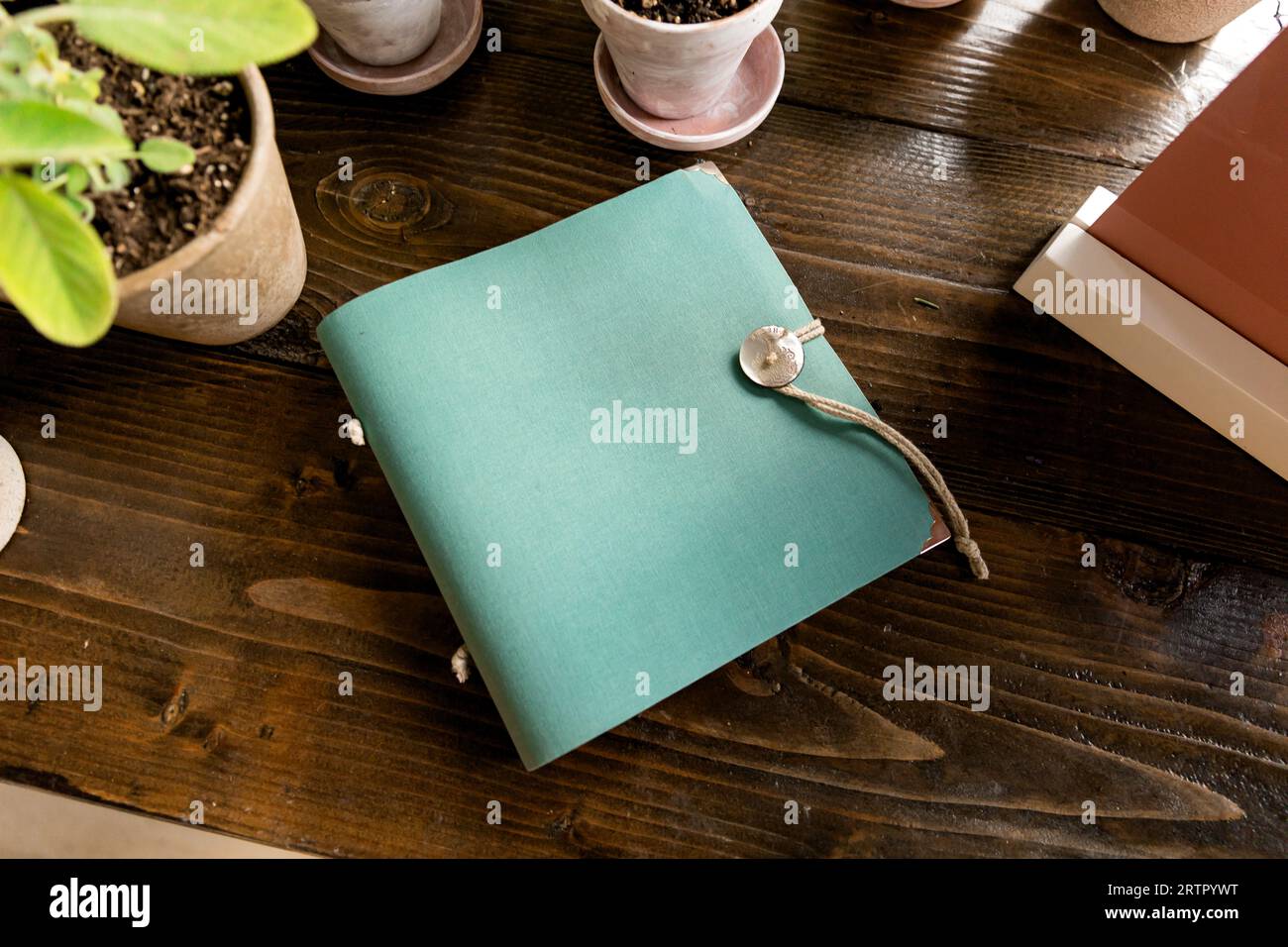 Libro dell'ospite per matrimoni fatti a mano Foto Stock