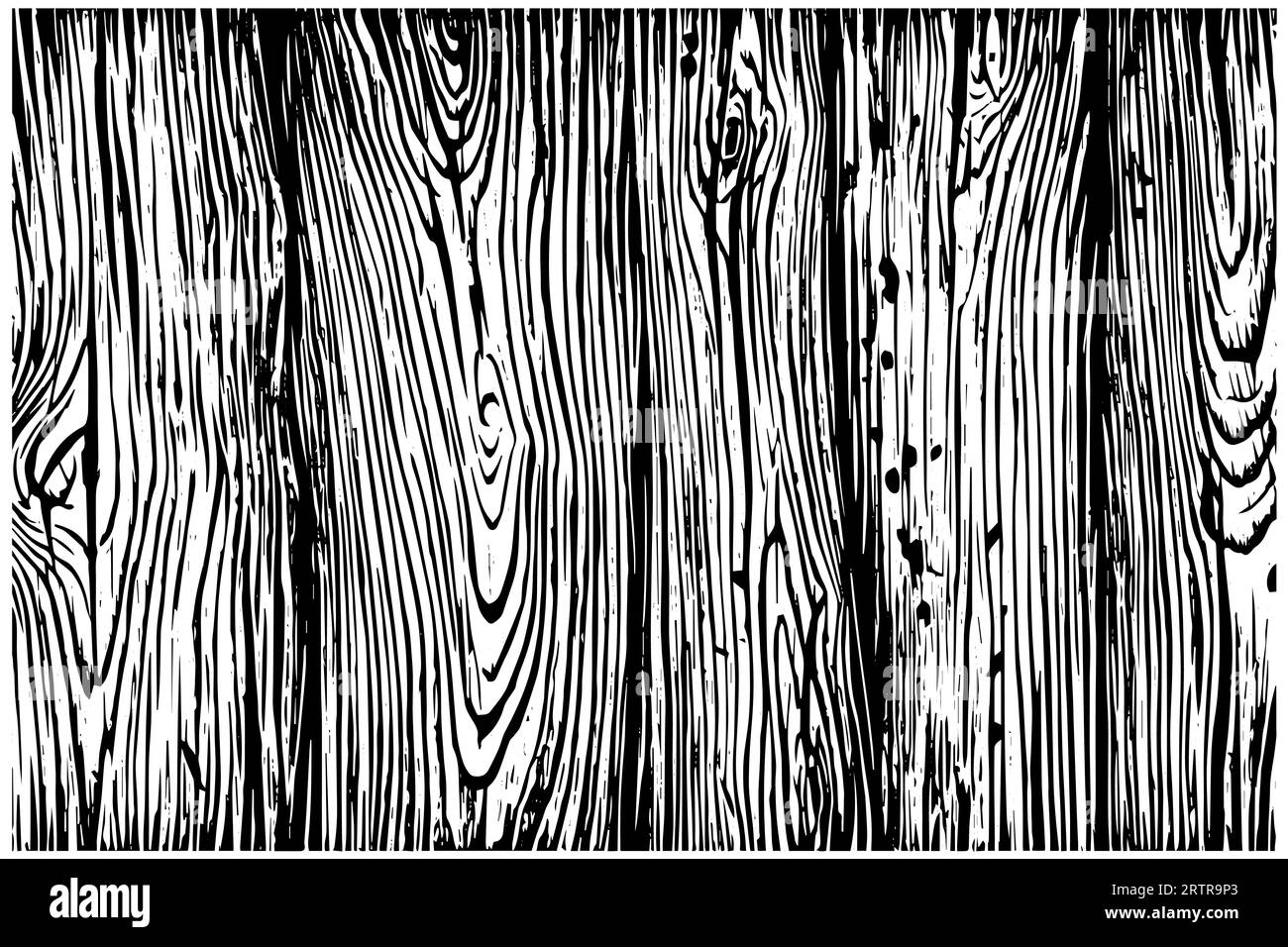 Distress effetto legno asciutto. Modello per la progettazione. Motivo per sfondo vuoto. Illustrazione vettoriale in stile inciso. Illustrazione Vettoriale