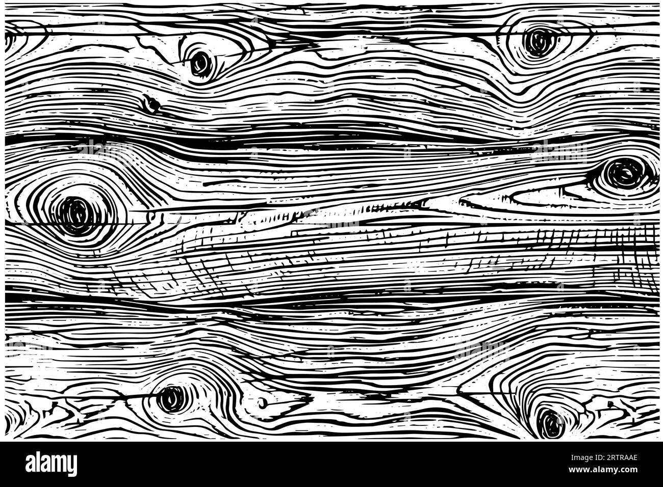 Distress effetto legno asciutto. Modello per la progettazione. Motivo per sfondo vuoto. Illustrazione vettoriale in stile inciso. Illustrazione Vettoriale