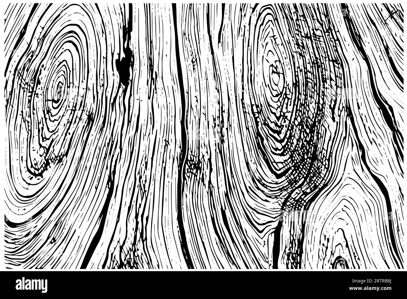 Distress effetto legno asciutto. Modello per la progettazione. Motivo per sfondo vuoto. Illustrazione vettoriale in stile inciso. Illustrazione Vettoriale